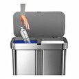 Odpadkový koš simplehuman bezdotykový s hlasovým ovládáním, tříděný odpad, 58 l, nerez ocel, ST2036