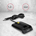 AXAGON CRE-SM3, USB externí FlatReader čtečka kontaktních karet Smart card (eObčanka)