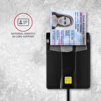 AXAGON CRE-SM3, USB externí FlatReader čtečka kontaktních karet Smart card (eObčanka)