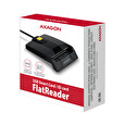 AXAGON CRE-SM3, USB externí FlatReader čtečka kontaktních karet Smart card (eObčanka)