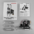 Axagon PCEA-PSN, PCIe řadič - 1x paralelní (LPT) + 2x sériový port (RS232) 250 kbps, vč. LP