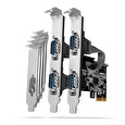 Axagon PCEA-S4N, PCIe řadič - 4x sériový port (RS232) 250 kbps, vč. LP