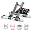 Axagon PCEA-S4N, PCIe řadič - 4x sériový port (RS232) 250 kbps, vč. LP