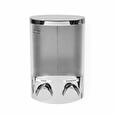 Dávkovač Compactor Duo mýdla / šampónu nebo desinfekce na zeď, chrom plast, 2 x 310 ml, RAN6016