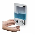 Dávkovač Compactor Duo mýdla / šampónu nebo desinfekce na zeď, chrom plast, 2 x 310 ml, RAN6016