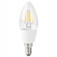 Nedis Wi-Fi chytrá LED žárovka s vláknem/ E14/ svíčka/ 5W/ 230V/ 400lm/ 2700K/ teplá bílá/ stmívatelná/ čirá