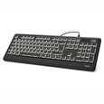 Hama klávesnice KC-550/ drátová/ podsvícená/ USB/ CZ+SK/ černá