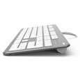 Hama klávesnice KC-700/ drátová/ USB/ CZ+SK/ stříbrná/bílá
