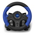 Hama uRage závodní volant Gripz 500/ USB/ plynový a brzdový pedál/ 12 tlačítek/ černo-modrý