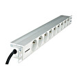 Napájecí panel PDU 19", 9x ČSN, 1U, kabel 2 m