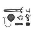 Streamovací mikrofon Genesis Radium 300,XLR, kardioidní polarizace, ohybné rameno, pop-filter