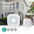 Nedis DOORB220CWT - Sada Bezdrátového Domovního Zvonku | Napájení ze Sítě | 36 Melodií | Jasně blikající LED