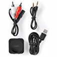 Nedis bezdrátový audio vysílač a přijímač/ Bluetooth 4.2/ 3,5mm výstup/ micro USB/ černý