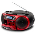 Aiwa BBTC-550RD/ Boombox/ Přehrávač CD, Kazeta, USB/ BT/ FM/ 3W + 3W/ Červený