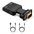 XtendLan Adaptér VGA (M) na HDMI (F), do 1080p, audio propojením (konektor 3.5mm, F)