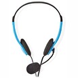 Nedis headset CHST100BU/ drátová sluchátka + mikrofon/ 2x 3,5 mm jack/ kabel 2 m/ modrý
