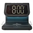 Nedis budík/ bezdrátová nabíječka/ Qi certifikace/ vícebarevné noční svítidlo/ 5VDC/9VDC/ 1.0A/1.1A/ USB/ černý