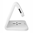 Nedis budík/ bezdrátová nabíječka/ Qi certifikace/ vícebarevné noční svítidlo/ 5VDC/9VDC/ 1.0A/1.1A/ USB/ bílý