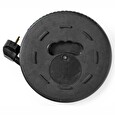 Nedis kabelový buben/ 3x 1,5 mm2/ 3x zásuvka/ tepelná elektrická pojistka/ Typ E/ USB/ zeleno-černá/ 5 m