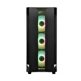 CHIEFTEC skříň Miditower Gaming HUNTER, Black, 4x RGB Rainbow Fan, 2 x USB 3.0, side glass