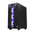 CHIEFTEC skříň Miditower Gaming HUNTER, Black, 4x RGB Rainbow Fan, 2 x USB 3.0, side glass