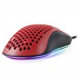Arozzi herní myš FAVO Ultra Light Black-Red/ drátová/ 16.000 dpi/ USB/ 7 tlačítek/ RGB/ černočervená