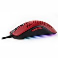 Arozzi herní myš FAVO Ultra Light Black-Red/ drátová/ 16.000 dpi/ USB/ 7 tlačítek/ RGB/ černočervená