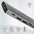 Axagon HMC-5G2, USB-C 3.2 Gen 2 10 Gb/s hub, porty HDMI 4K/30Hz + 2x USB-A + 2x USB-C, PD 60W, kabel USB-C 13cm
