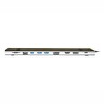 XtendLan Dokovací stanice 11in1 USB-C, HDMI(F)4k, DisplayPort(F) 4k,VGA(F), Gigabit LAN, 3xUSB3.0, SD/TF, 3.5mm,USB C PD