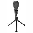 Nedis stolní všesměrový mikrofon/ duální kondenzátor/ s tříramenným stojanem/ USB/ citlivost -38dB/ černý