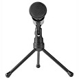 Nedis stolní všesměrový mikrofon/ tlačítko ON/OFF/ s tříramenným stojanem/ 3,5mm jack/ citlivost -30dB/ černý