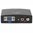 Nedis převodník VGA na HDMI/ 2x RCA/ černý