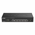 D-Link DGS-2000-10P Managed PoE switch, 8x GbE PoE+, 2x SFP, PoE 65W, fanless