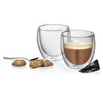 Sklenice Kela na cappuccino Cortona sada 2 ks, 200 ml