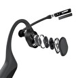 Sluchátka AfterShokz OpenComm před uši s mikrofonem, Bluetooth, šedá