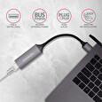 Axagon ADE-TR, USB-A 3.2 Gen 1 - Gigabit Ethernet síťová karta, auto instal, titanově šedá