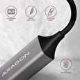 Axagon ADE-TR, USB-A 3.2 Gen 1 - Gigabit Ethernet síťová karta, auto instal, titanově šedá