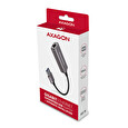 Axagon ADE-TR, USB-A 3.2 Gen 1 - Gigabit Ethernet síťová karta, auto instal, titanově šedá