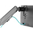 DIGITUS Nástěnný držák pro Jeden monitor plynové pružiny 17-32", 8 kg (max.), černý Vesa 75x100