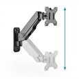DIGITUS Nástěnný držák pro Jeden monitor plynové pružiny 17-32", 8 kg (max.), černý Vesa 75x100