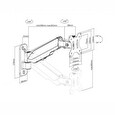 DIGITUS Nástěnný držák pro Jeden monitor plynové pružiny 17-32", 8 kg (max.), černý Vesa 75x100
