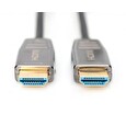 DIGITUS HDMI AOC hybridní optický kabel, Type A M/M, 10m, UHD 8K@60Hz, CE, gold, bl