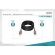 DIGITUS HDMI AOC hybridní optický kabel, Type A M/M, 10m, UHD 8K@60Hz, CE, gold, bl