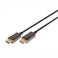 DIGITUS DisplayPort AOC hybridní připojovací kabel M/M, 15m, UHD 8K@60Hz, CE, zlato, bl