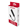 Axagon HMA-GL3A, USB 3.2 Gen 1 hub, porty 3x USB-A + Gigabit Ethernet, kovový, kabel USB-A 20cm