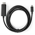 Nedis kabelový adaptér USB 3.2 Gen 1/ USB-C zástrčka - HDMI zásuvka/ kulatý/ černý/ 2m