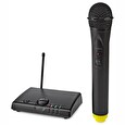 Nedis bezdrátový mikrofon s přijímačem/ Kardioid/ 1500 Ohm/ -97 dB/ ovládání hlasitosti/ černý