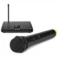 Nedis bezdrátový mikrofon s přijímačem/ Kardioid/ 1500 Ohm/ -97 dB/ ovládání hlasitosti/ černý