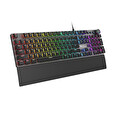 Genesis herní mechanická klávesnice THOR 400/RGB/Kailh Red/Drátová USB/US layout/Černá