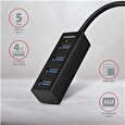 Axagon HUE-M1A, 4x USB 3.2 Gen 1 MINI hub, kovový, kabel USB-A 20cm